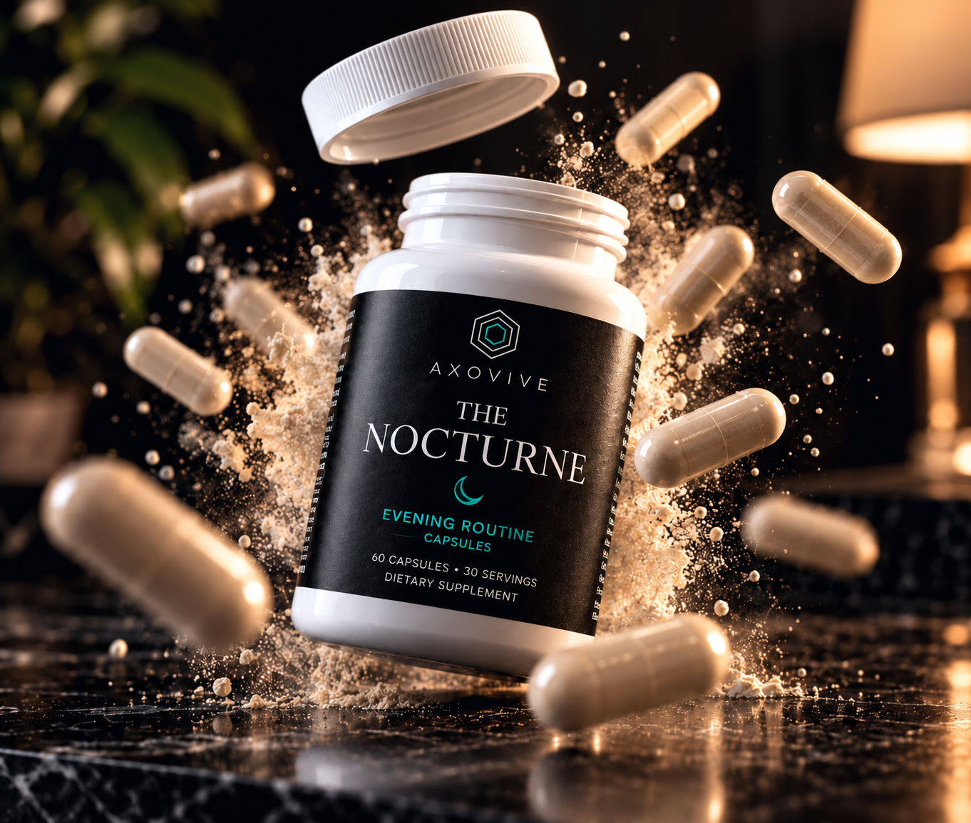 The Nocturne bottle and capsules